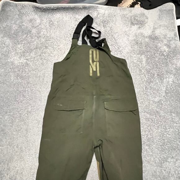 Thirtytwo Basement Bibs Mens Medium Shell Snowboard Pants Repel Green *** - Picture 6 of 10